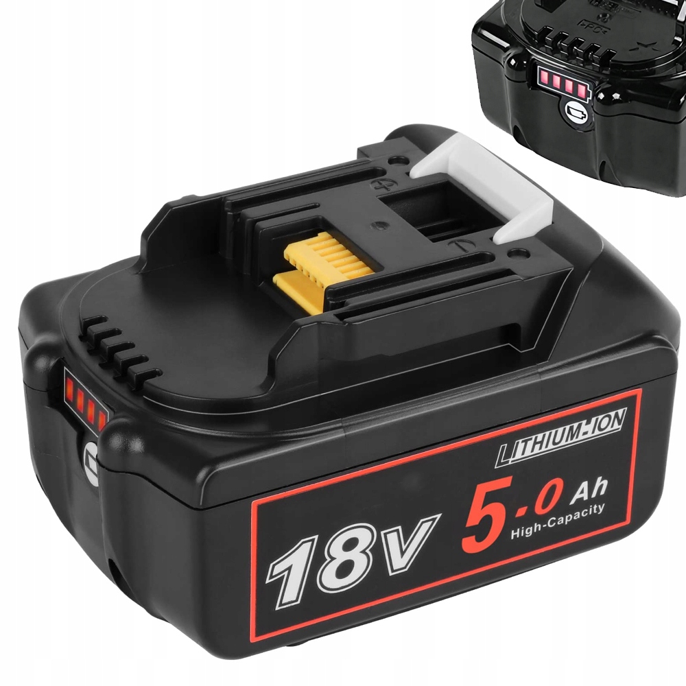 Akumulátor pro Makita 18V BL1860B BL1850 Baterie 5000 mAh Led