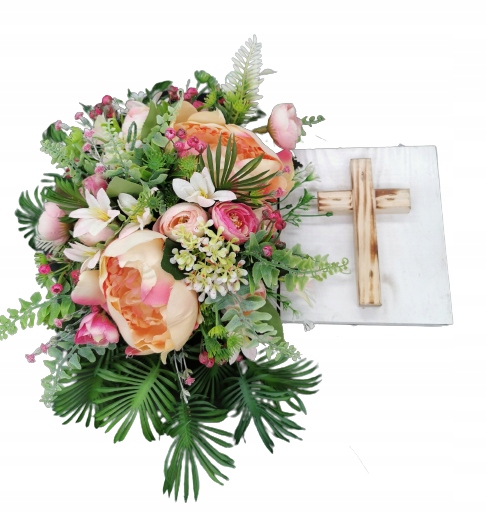 Dekorace na hrob ve formě dřevěné knihy 40 cm Den otců