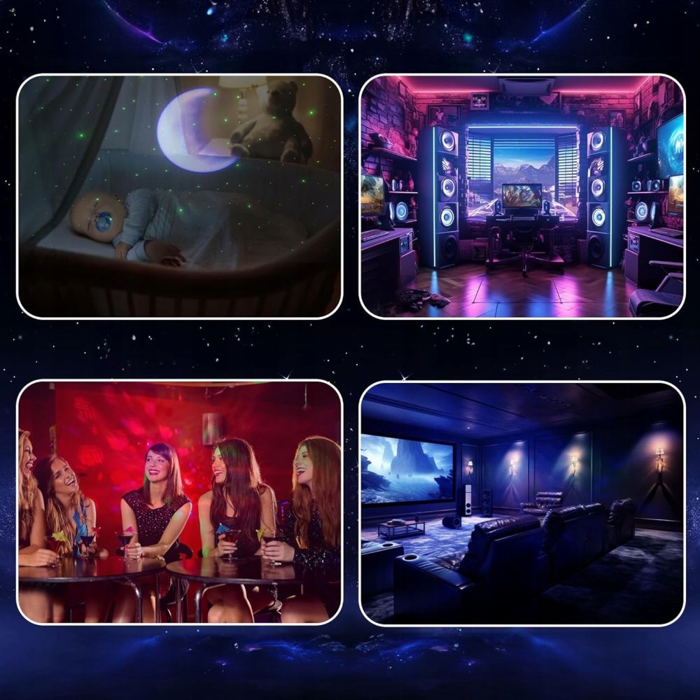 PROJEKTOR GWIAZD ASTRONAUTA dla dzieci lampka nocna LED Rzutnik Gwiazdy 3D EAN (GTIN) 5902510687557