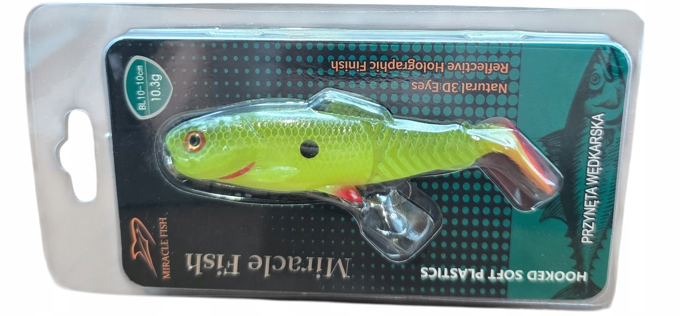 Przynęta Spinningowa Miracle Fish Uzbrojona Z Kotwicą 10,3g 10cm J Zielony