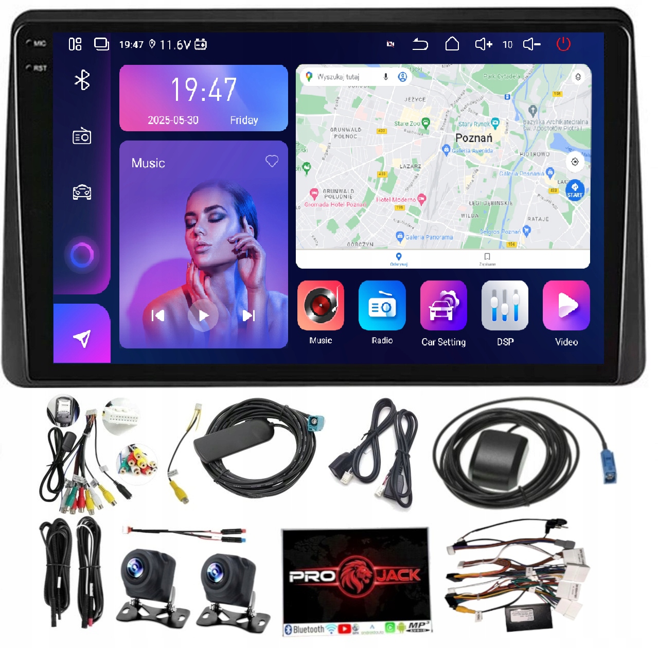 Rádio Gps Android Dacia Duster 2019-2023 Carplay Wifi 256GB Modem Sim
