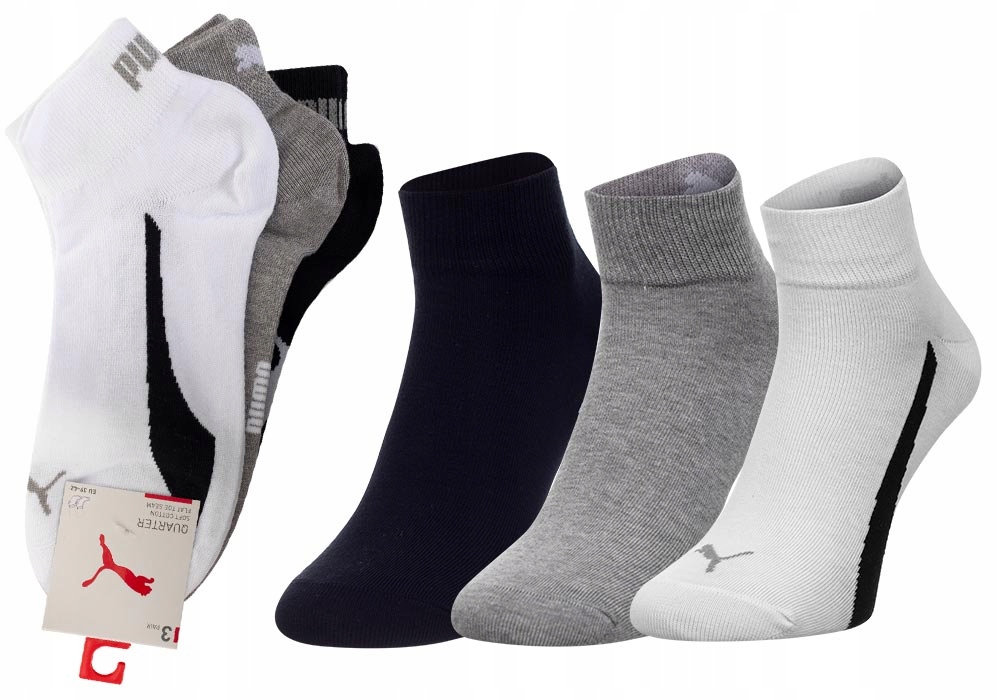 

Puma Skarpety Skarpetki Stopki 3 Pary Roz: 39-42