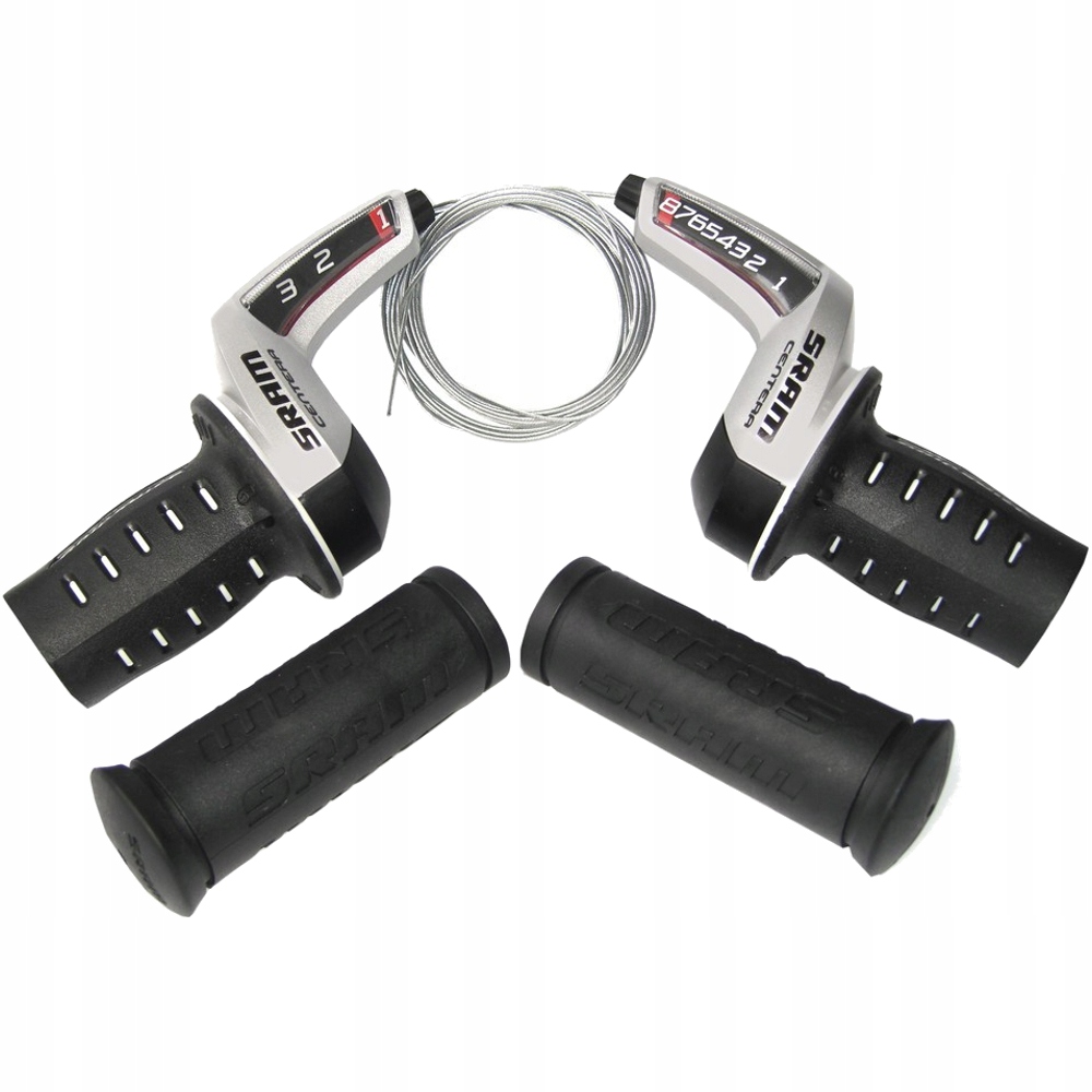 Sram Centera Twister Manetka przerzutki obrotowa 3x8rz. para srebrno czarna