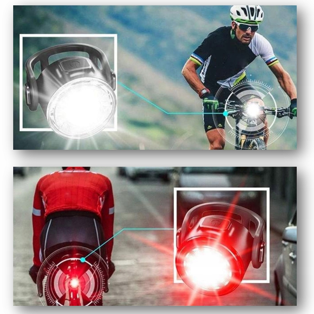 LAMPKA LAMPKI ROWEROWE DO ROWERU NA KIEROWNICĘ PRZÓD TYŁ AKUMULATOROWA USB Rodzaj zestaw