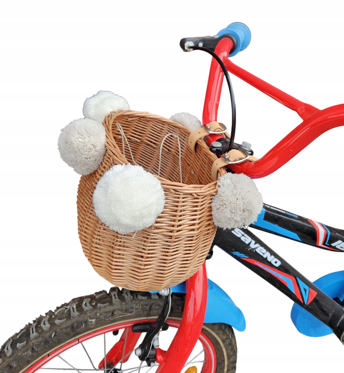 Wiklinowy koszyk na rower Dziecięcy Naturalny kosz rowerowy dla Dzieci