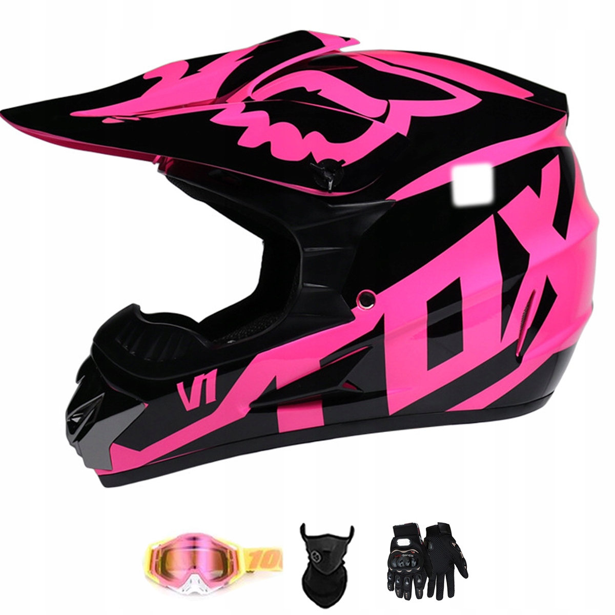 Motocyklová Přilba Lehká Enduro Quada Brýle Rukavice Maska XL