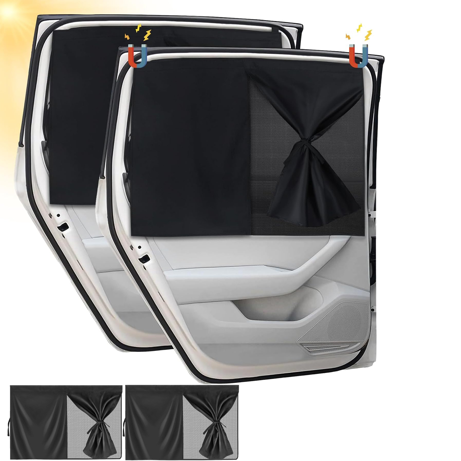 2 шт магнитный автомобильный солнцезащитный козырек для заднего стекла