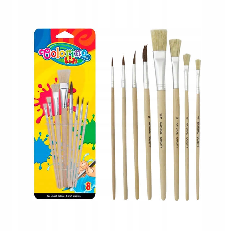 

Pędzle Z Naturalnego Włosia Colorino 8 Szt