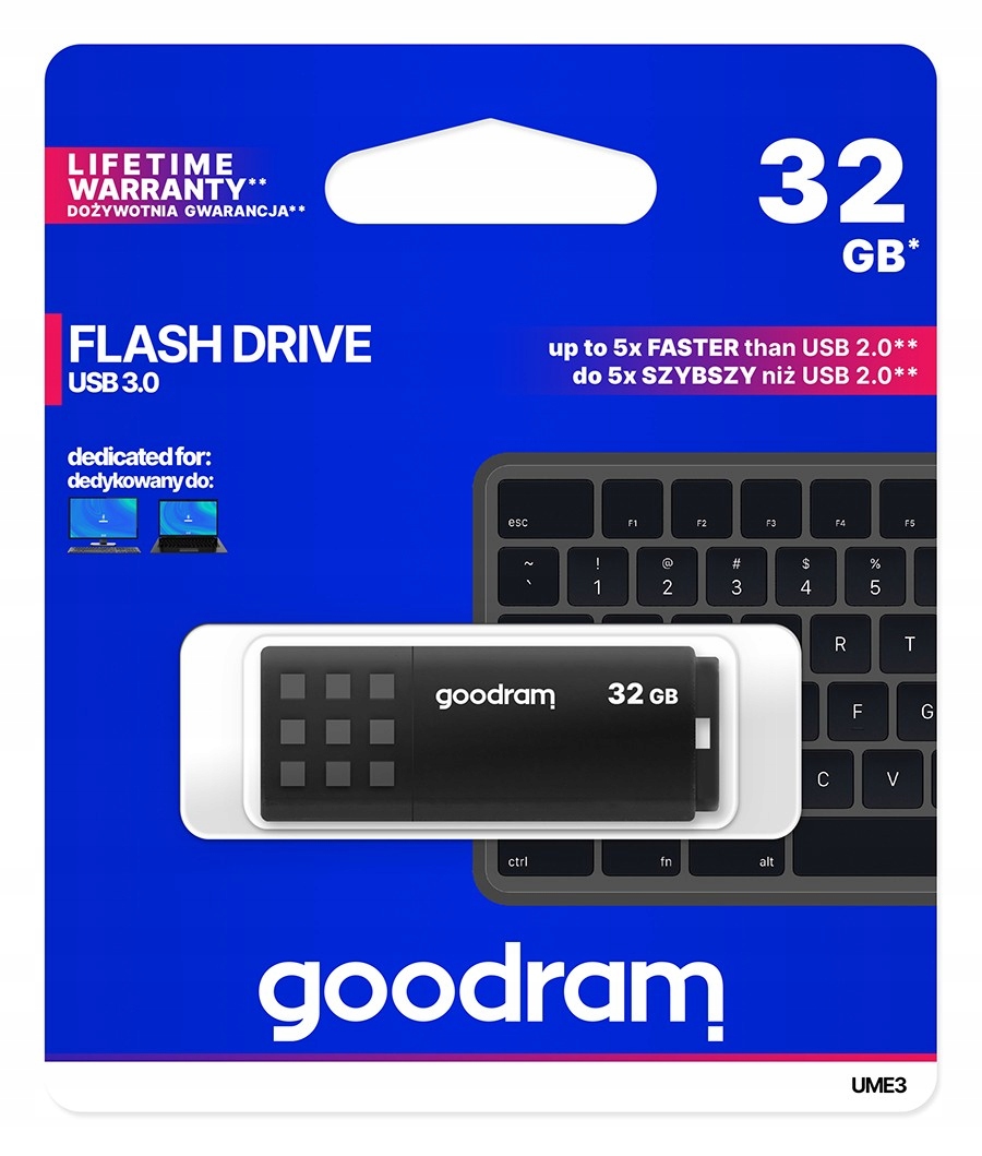 Goodram UME3 32 Gb Stylowy Pendrive Usb 3.0 Black