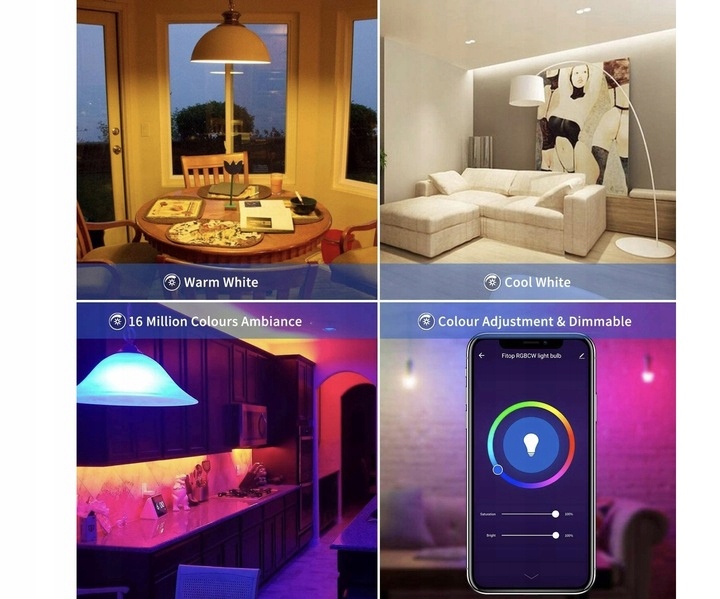 HUTAKUZE Żarówka Smart WiFi Bulb led Marka inna