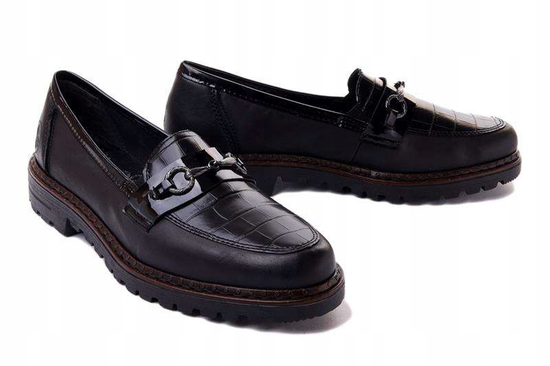 Półbuty damskie Rieker 54862-01 black r37