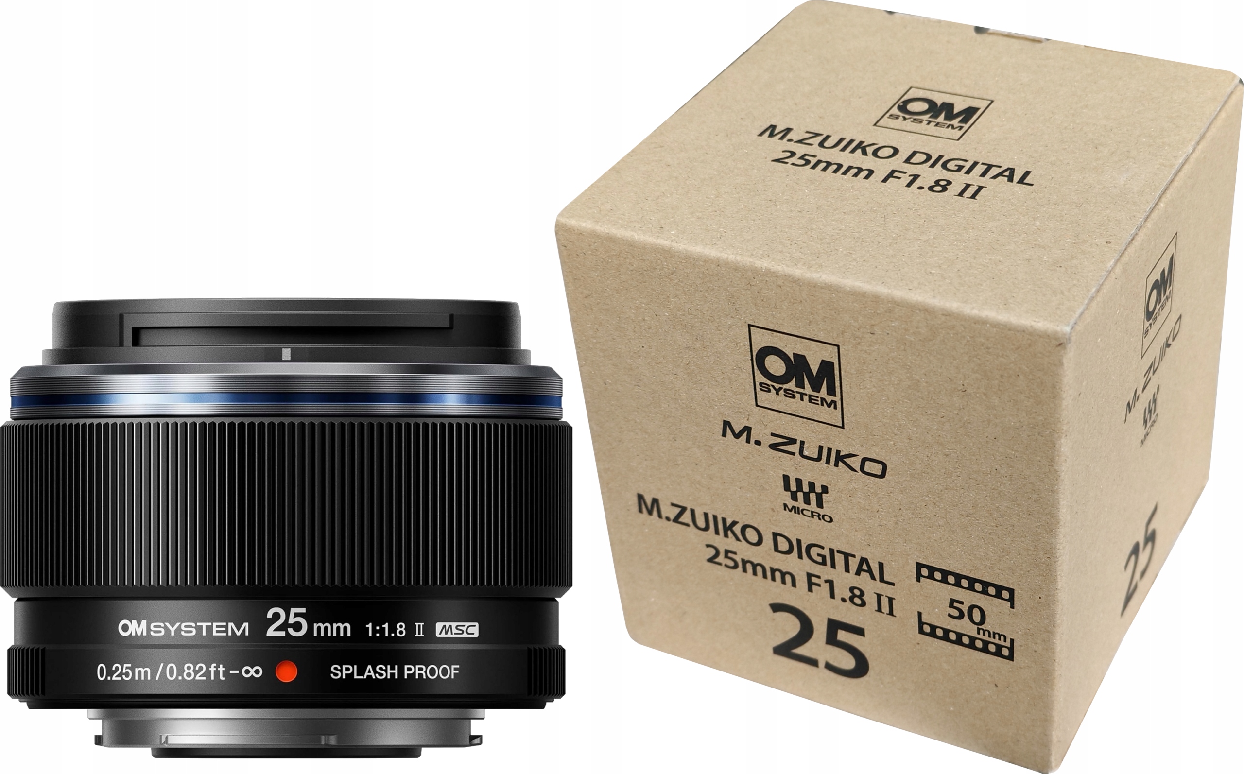 Obiektyw Om System M.zuiko Digital 25mm F1.8 II Micro 4/3 Black Czarny