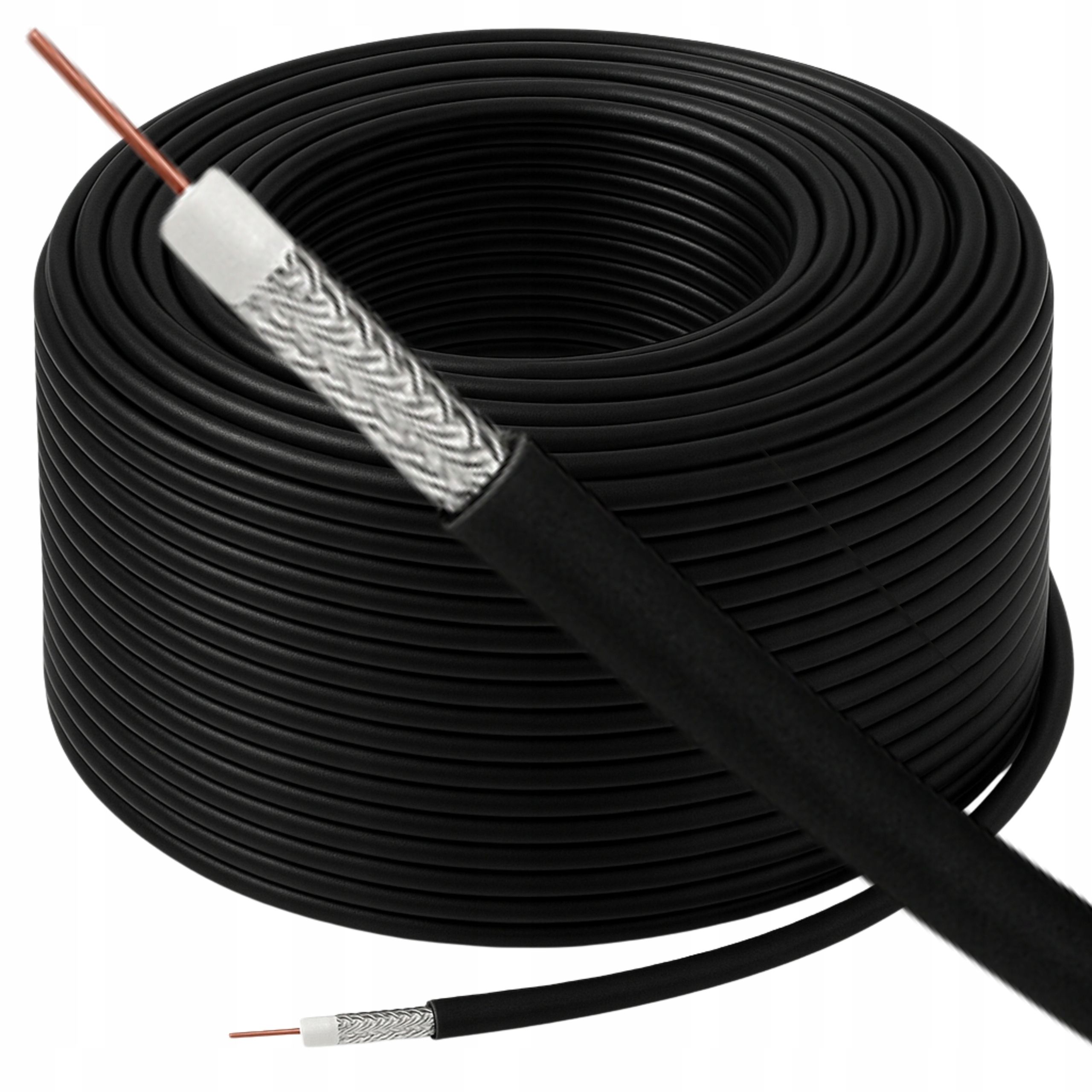 Kabel koaxiální YWDXpek měděný 75 ohm 100 metrů opletený 95%