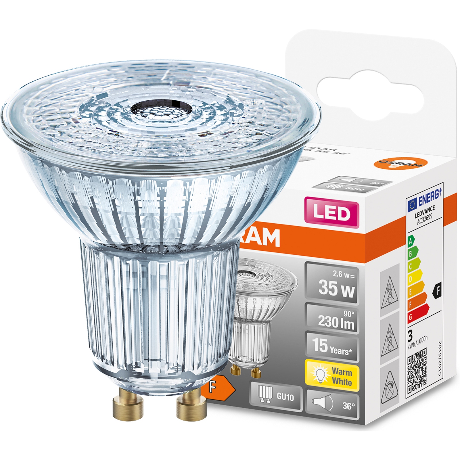 

Żarówka Led GU10 2,6W 35W 230lm 2700K 36° Osram