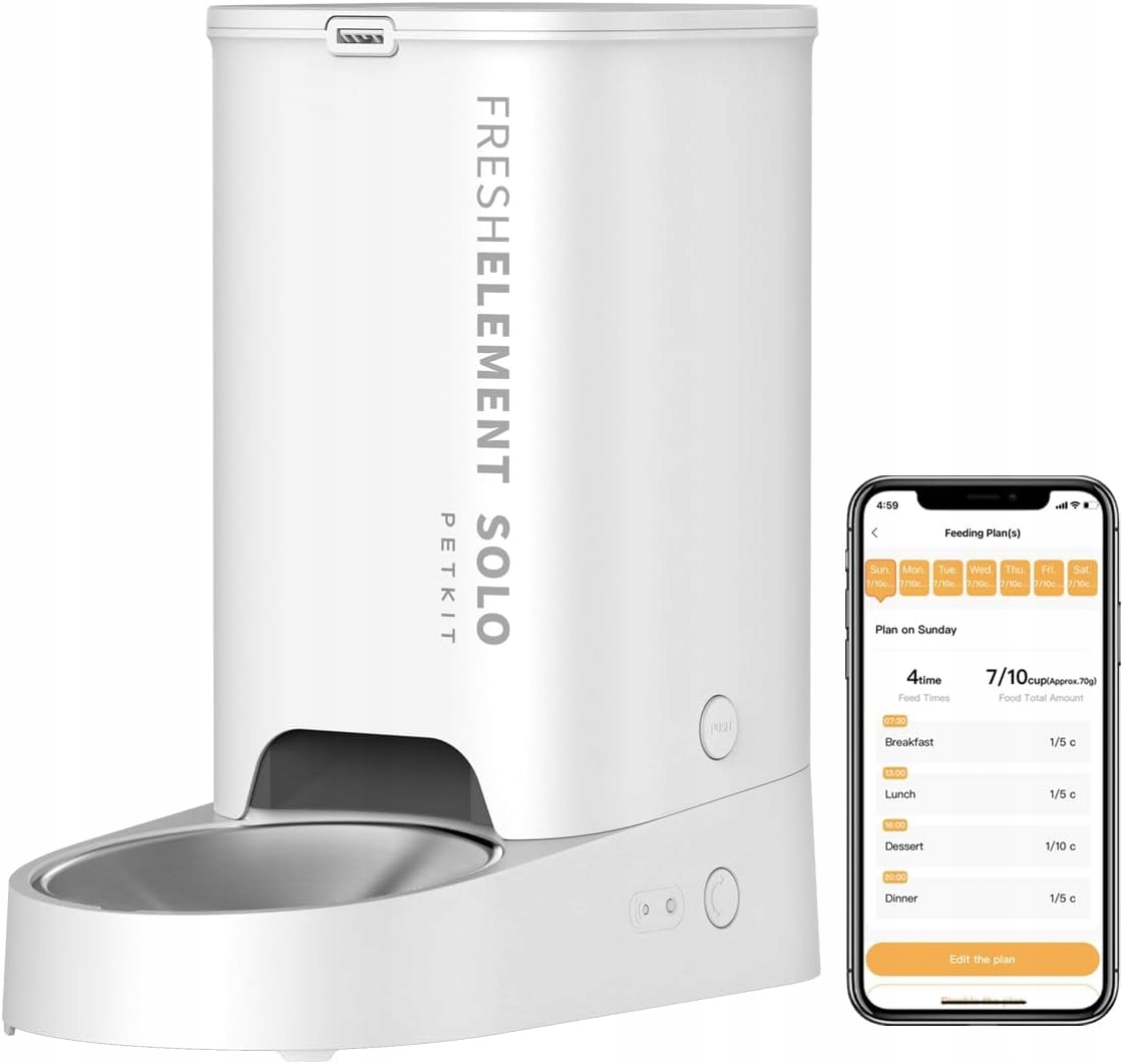 Levně Petkit Inteligentní automatický podavač krmiva pro psa kočku 3L aplikace