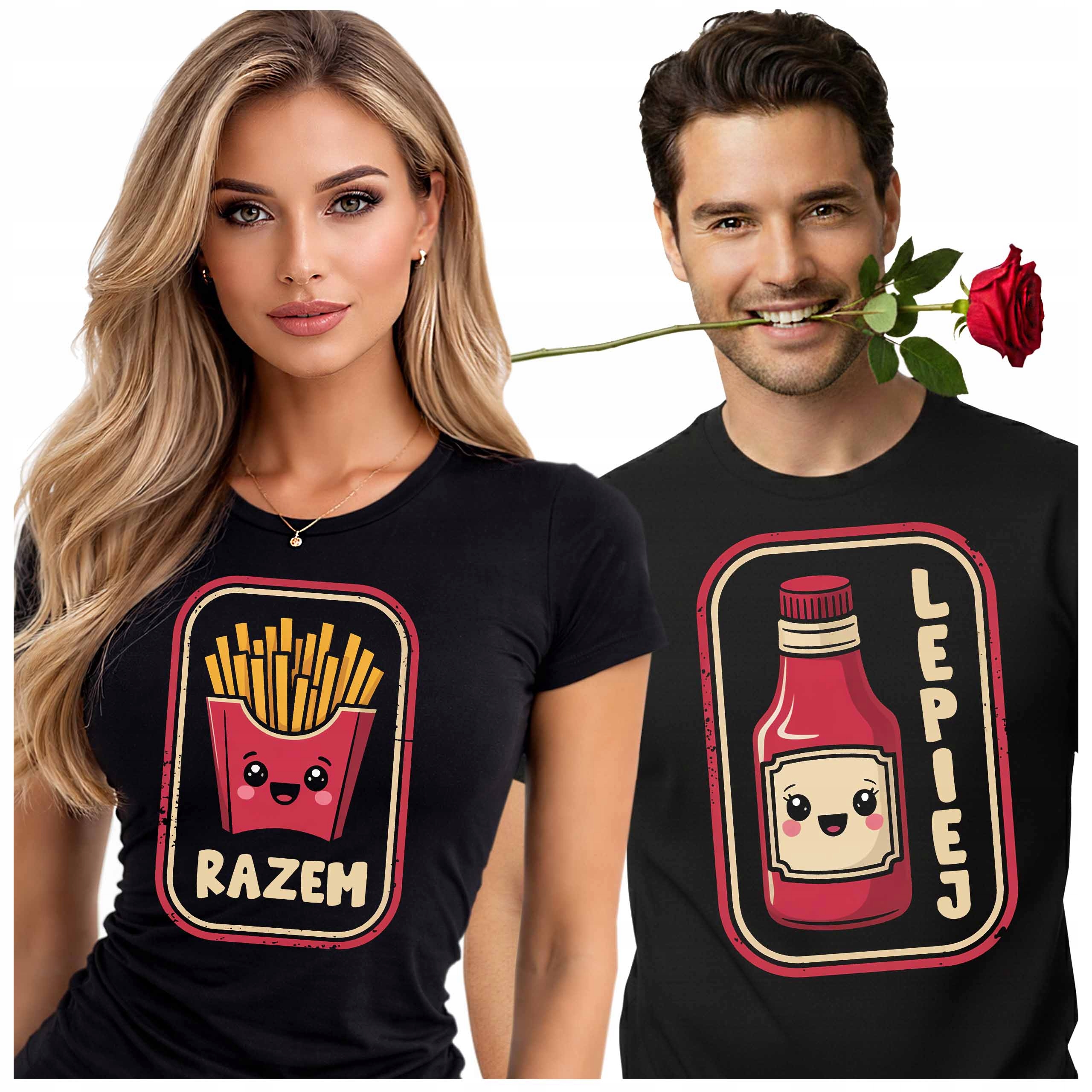 Vtipné Trička Pro Páry Na Valentýna Kečup A Hranolky Společná Vášeň 4XL