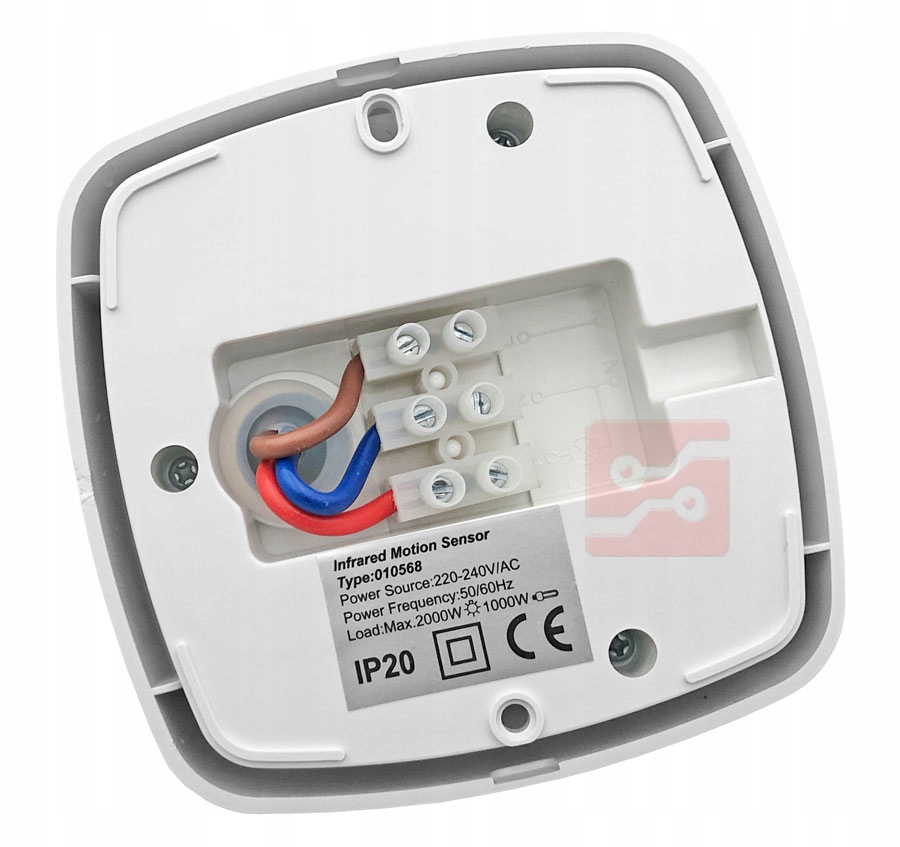 Czujnik ruchu PIR okrągły 2xdetector IP20 wysokość Marka Bowi