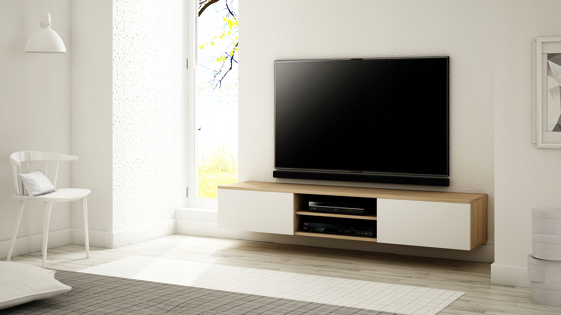 WISZĄCA SZAFKA RTV 180 MAT, RÓŻNE KOLORY Kod producenta PORTO 180 W