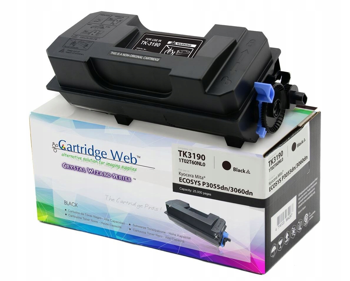 Toner Cartridge Web Černý Kyocera TK3190 náhrada TK-3190 (s nádobkou)