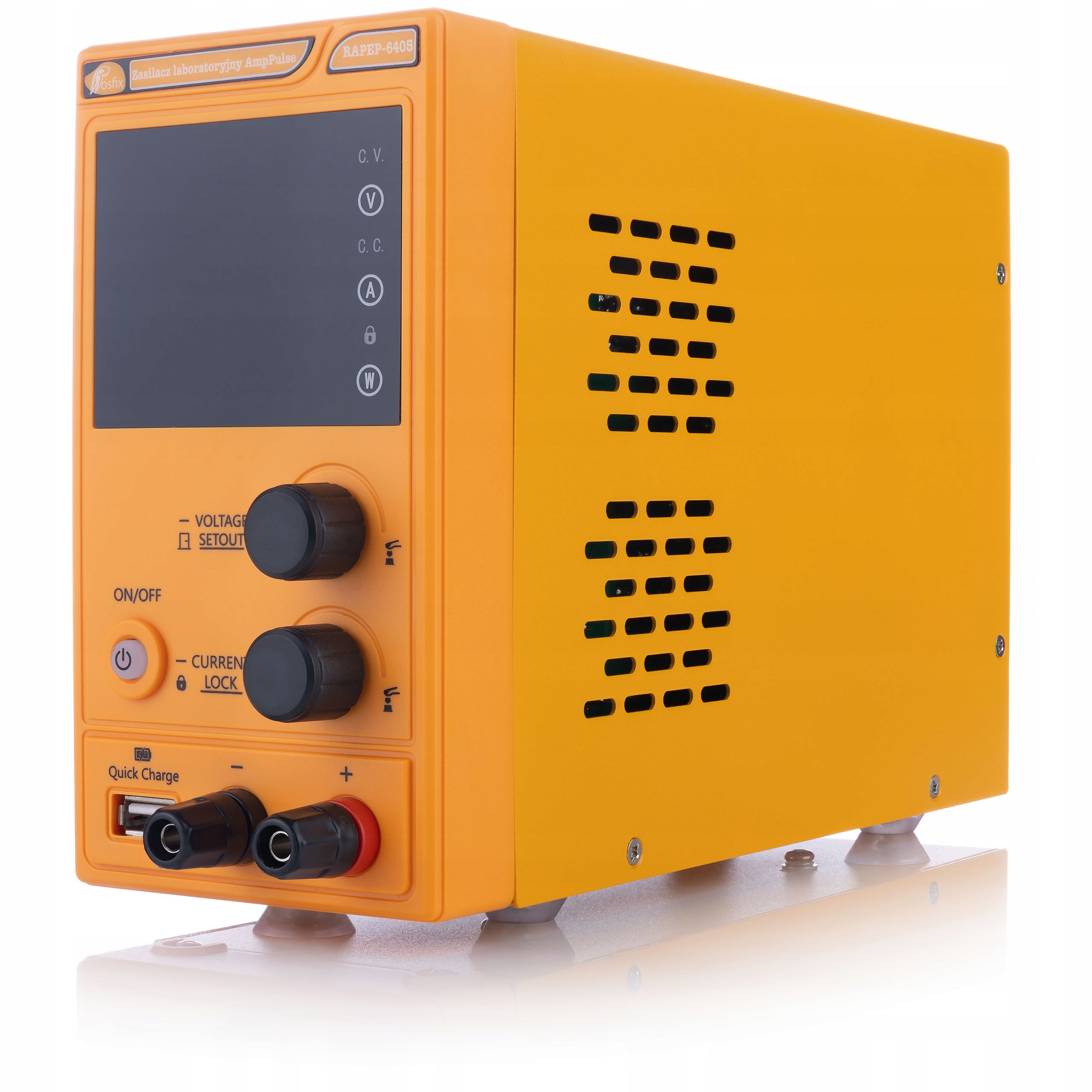 REGULOWANY ZASILACZ LABORATORYJNY AMPPULSE RAPEP-6405 64V 5A USB PRECYZYJNY Stan opakowania oryginalne
