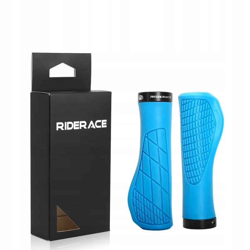 Chwyty profilowane lock-on RIDERACE RL9328 skręcane pierścieniami NIEBIES.