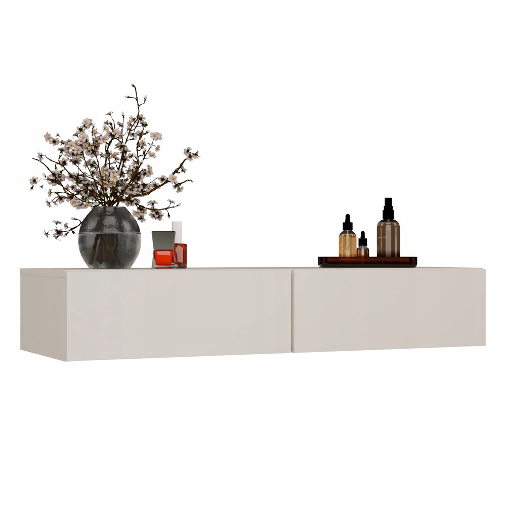 Kozmetická Závesná Toaletka Mika 110 CM 2 Zásuvky Do Spálne Kašmír Béžová