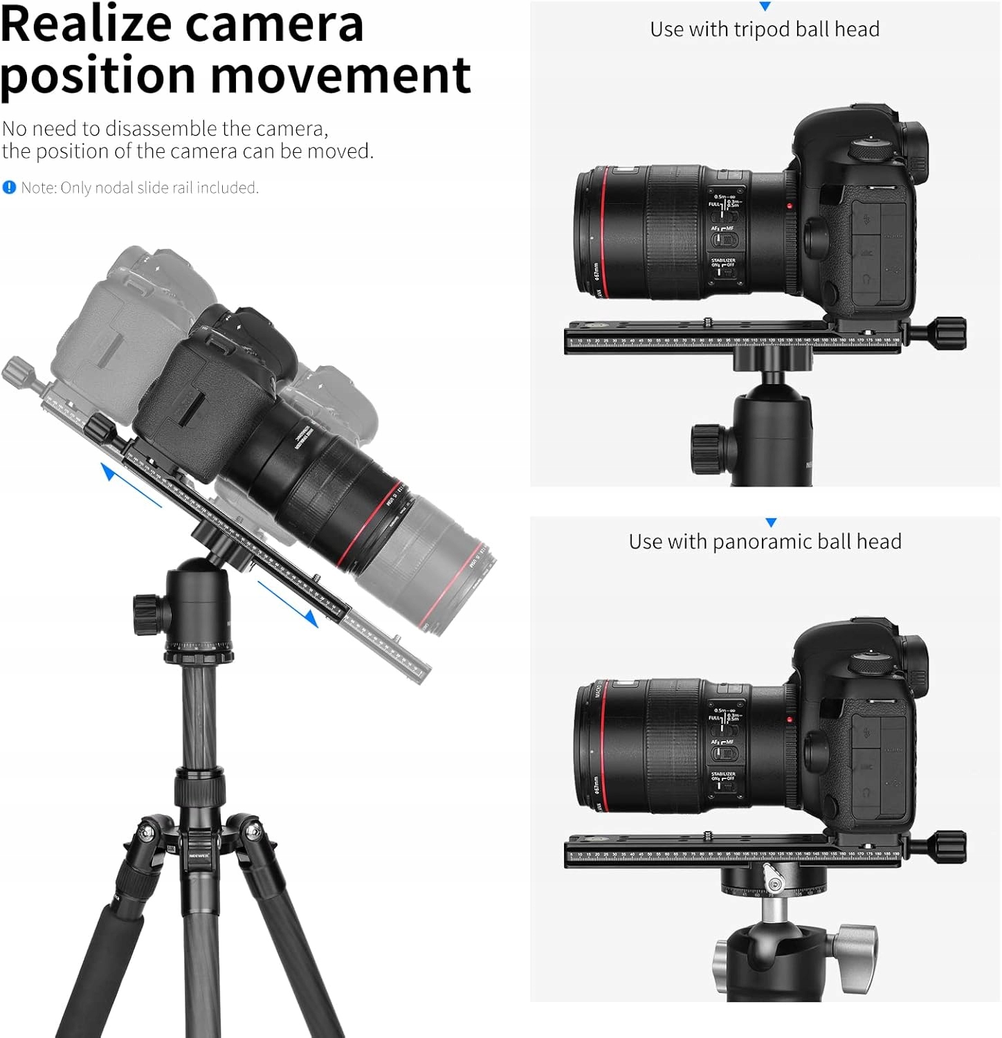 NEEWER DL100 wózek suwak do szyny Auto Dolly