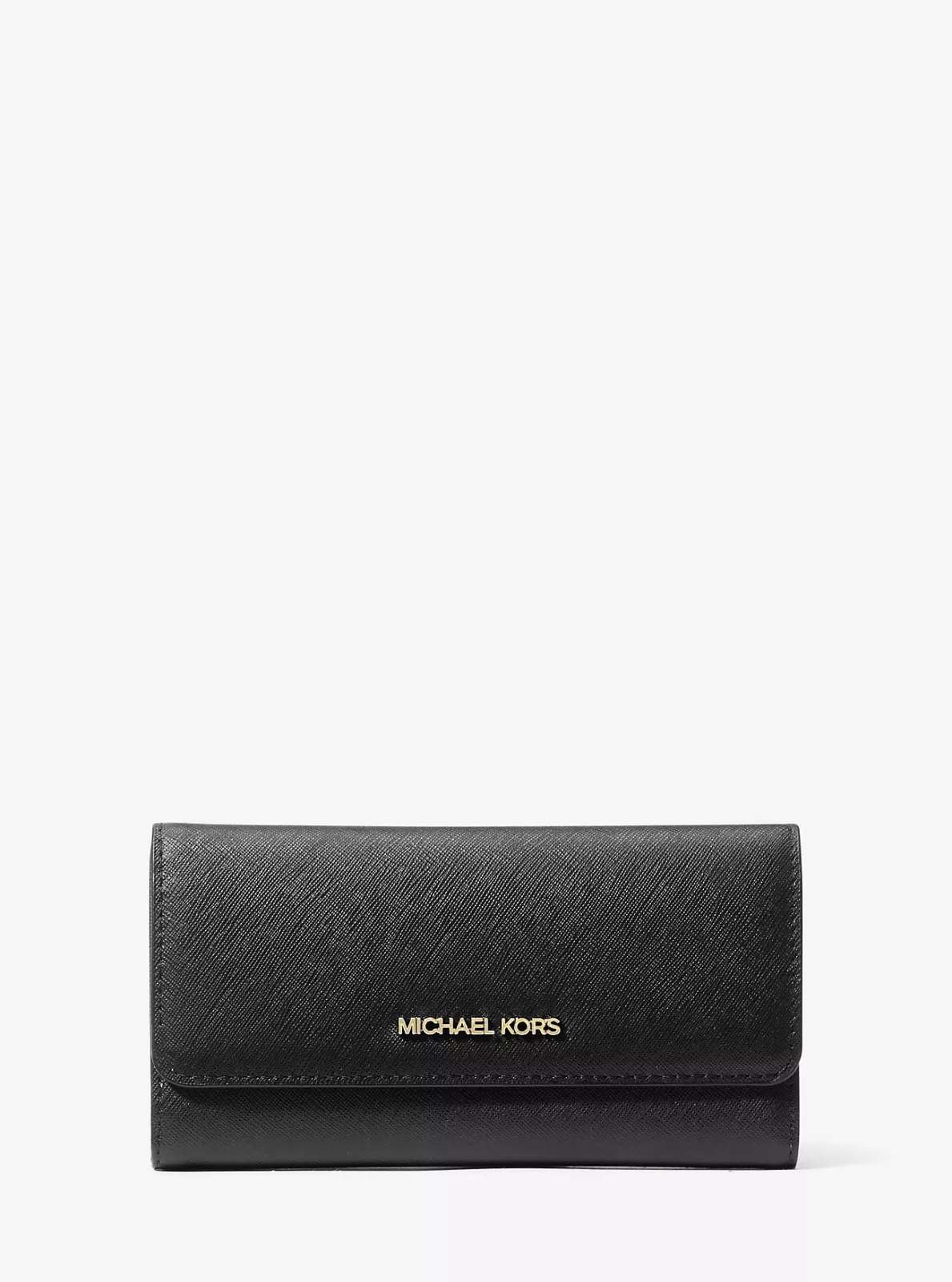 Michael Kors dámská kožená peněženka Jet Set černá dárkové balení Zdarma