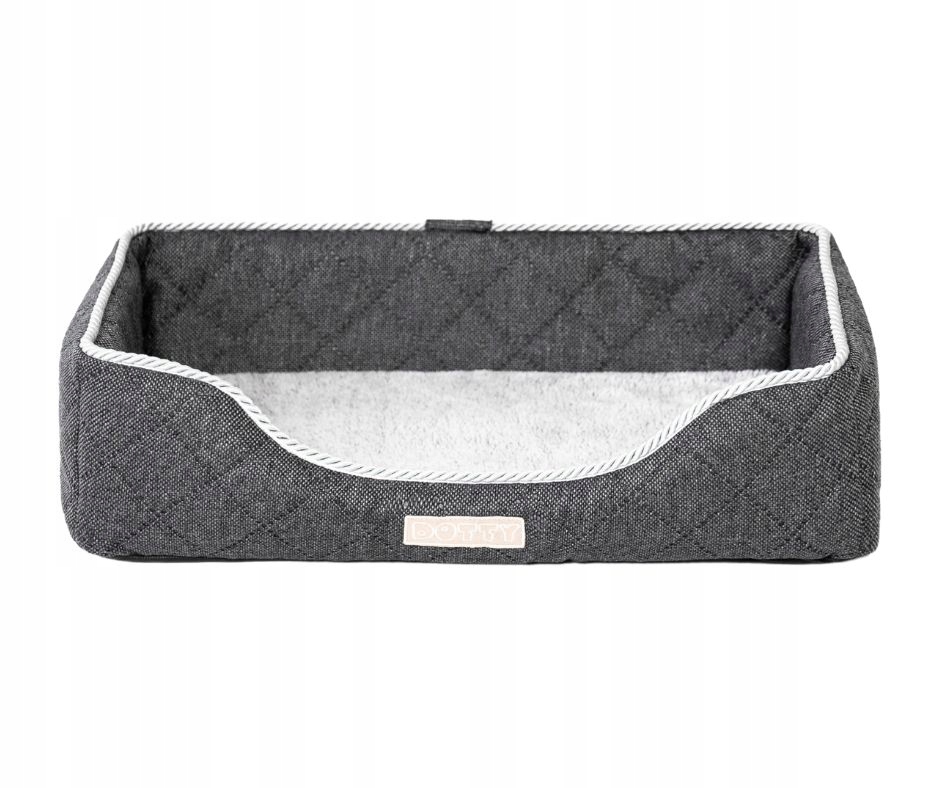 Levně Pelíšek pro kočky na parapet úzký Dotty pěna Memory Visco grafitová