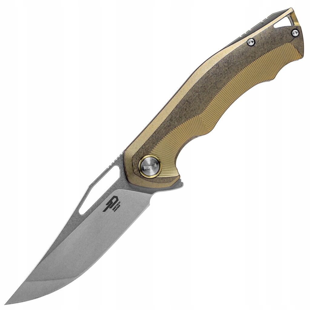 Nóż składany z klipsem Edc Bestech Knives Tercel Retro Gold