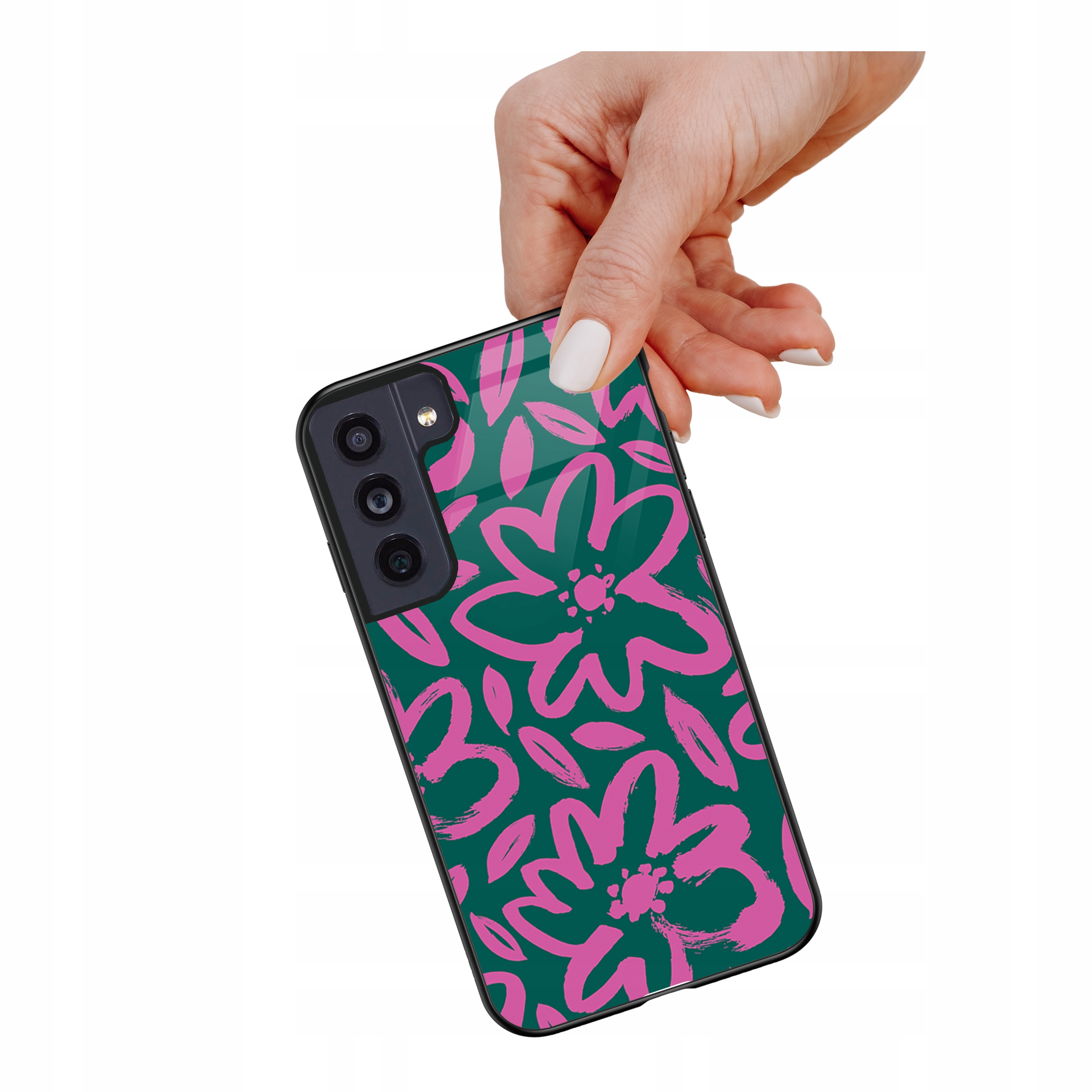 Etui szklane ceramiczne do Samsung Galaxy S23+ Plus Neon Bloom