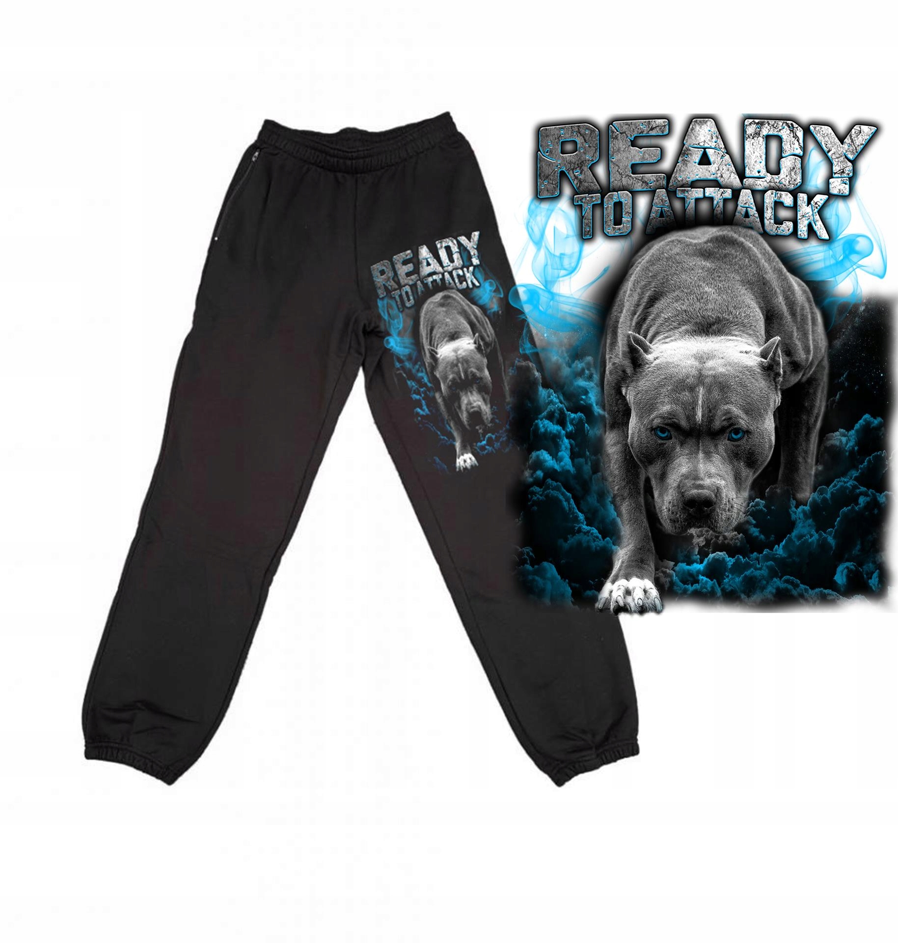 

XL Spodnie Ready pies pitbull amstaff dresy dresow