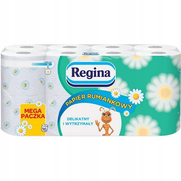 Papier Toaletowy REGINA mrówka RUMIANKOWY celulozowy mega paczka 16 rolek EAN (GTIN) 8004260471534