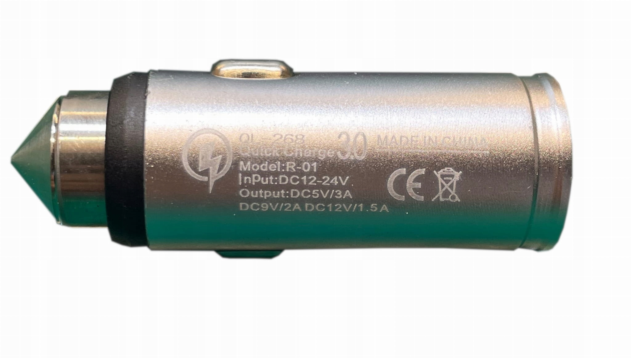 Szybka Ładowarka Samochodowa 3.8A QC 3.0 młotek metalowy