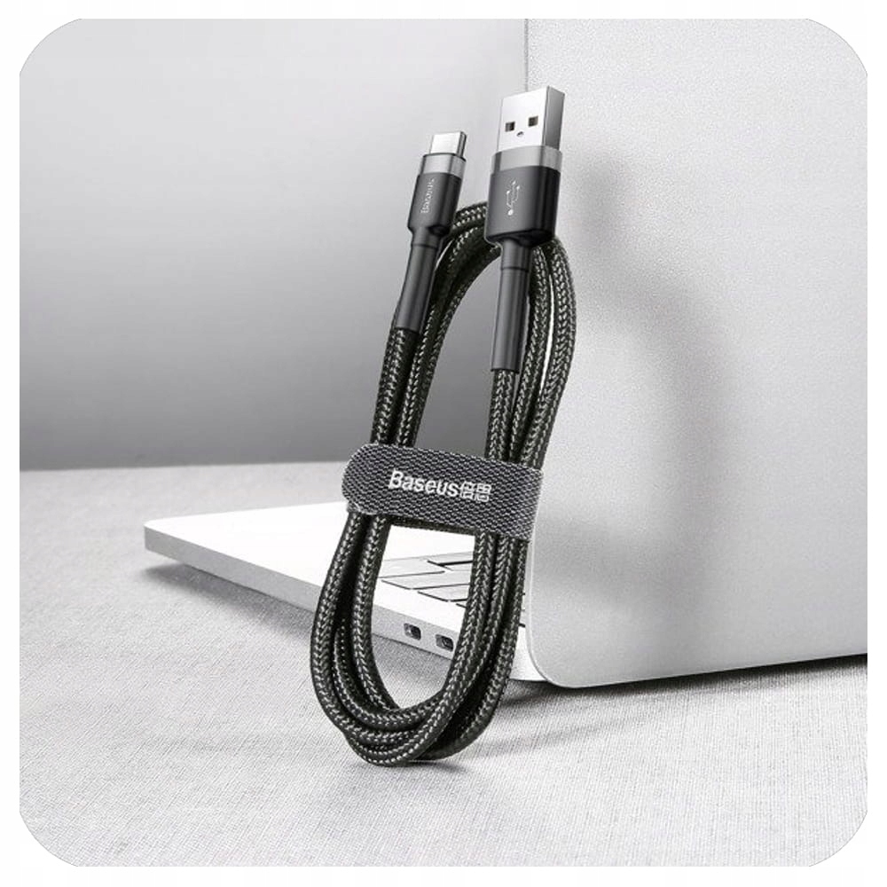 Baseus Wzmocniony kabel USB USB-C Type-C QC 2A 3m Złącza USB - USB typ C