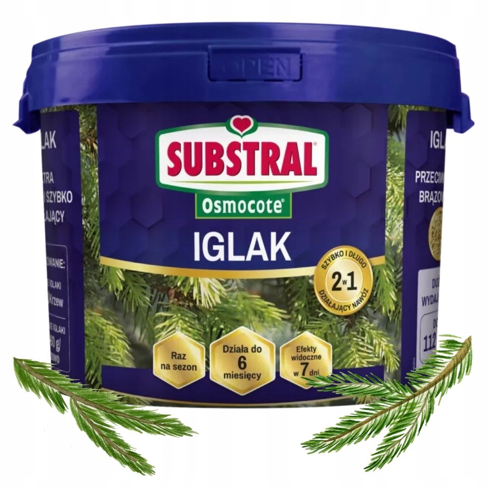 Nawóz do iglaków Substral Osmocote 2w1 Iglak do sosen choinek duży 7 kg