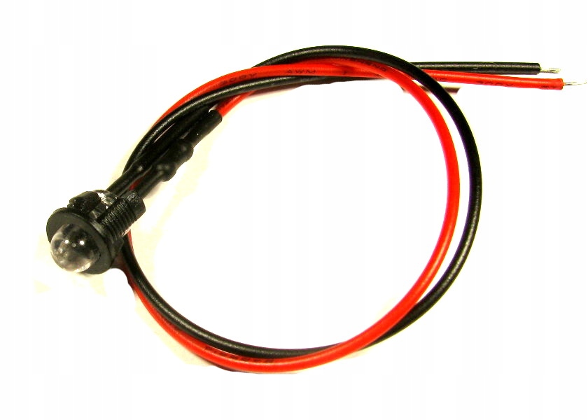

Kontrolka led 5mm 12V niebieska clear 20cm 2szt