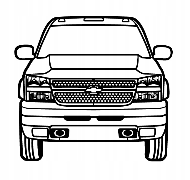 nástěnná dekorace Obraz Auto Chevrolet Duramax 3500 Front View 2007