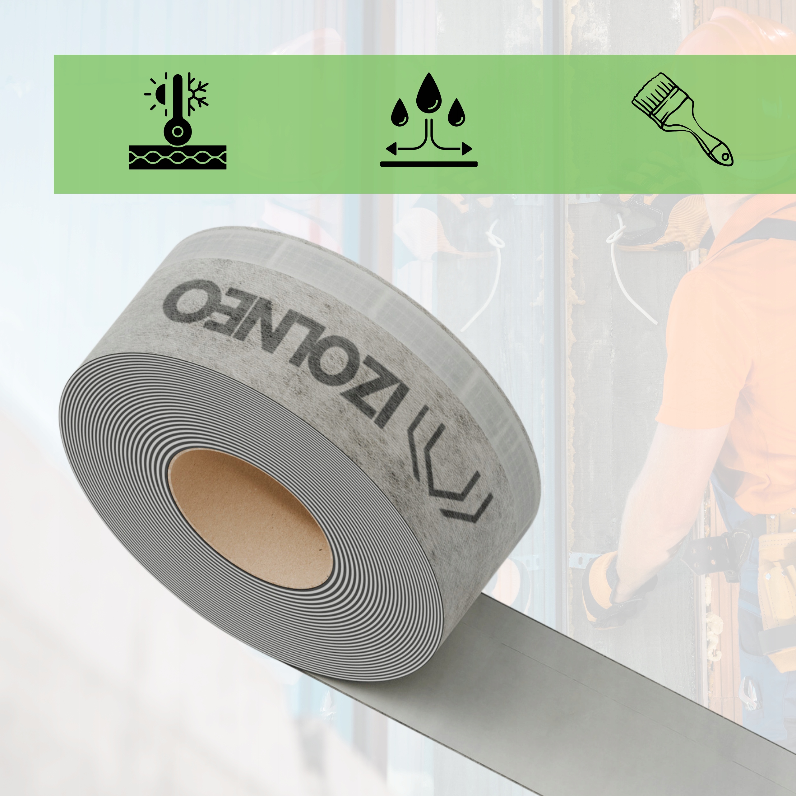 Taśma uszczelniająca do okien ciepły montaż IZOLNEO | zewnętrzna | 70x25mb Kod producenta WST70PK+ OUTSIDE