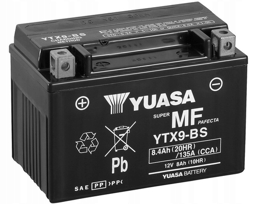 AKUMULÁTOR YUASA YTX9-BS 12V 8,4AH 135A L+