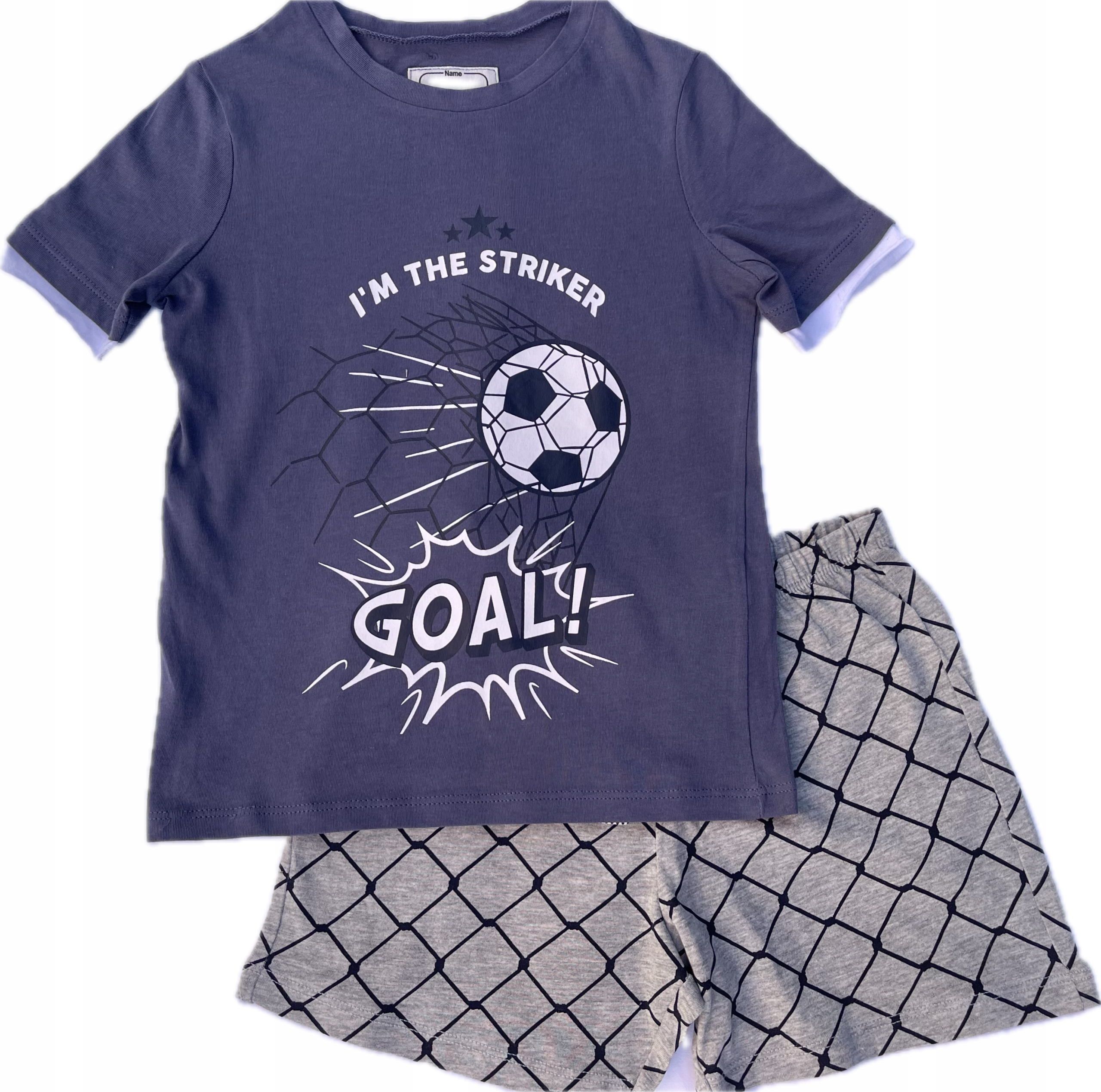 Tezenis komplet szorty T-Shirt bawełna szara piłka nożna 2-3 lat 92-98 cm