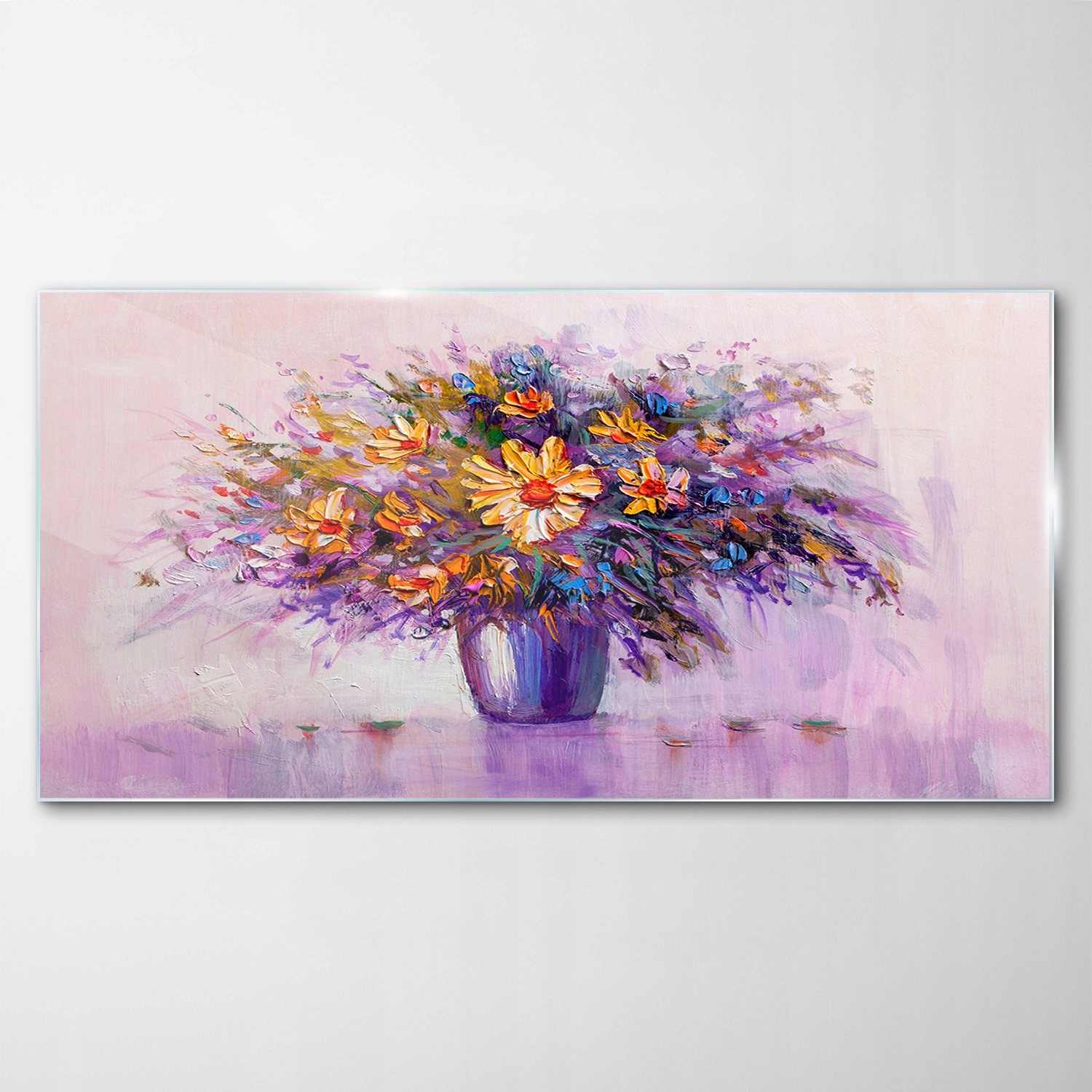 Tvrdený sklenený obraz Stokrotky Kvety 140x70