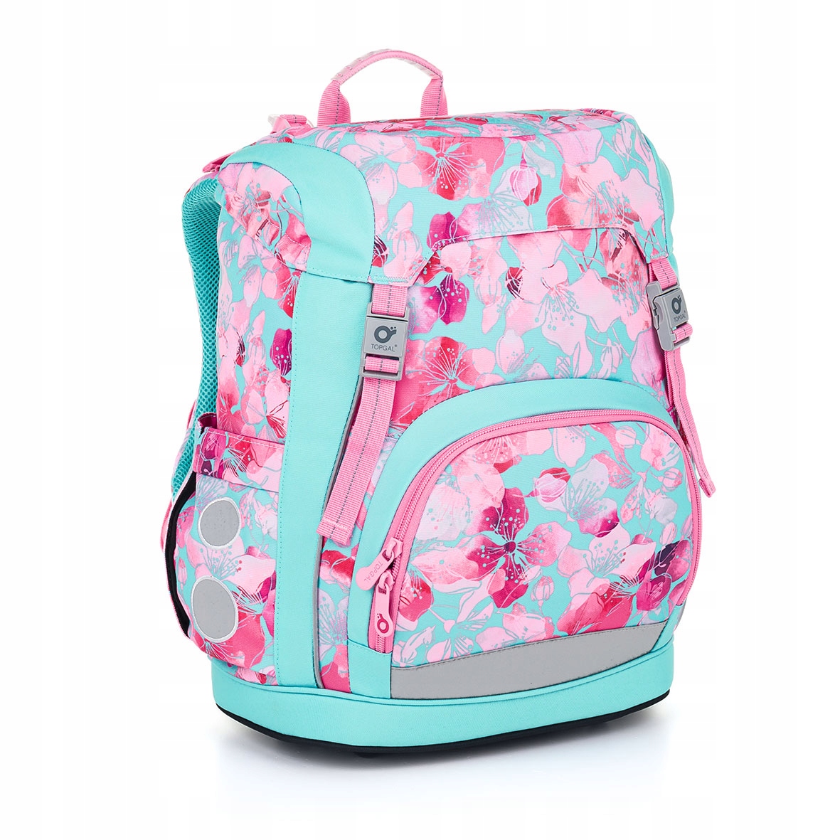 Lekki tornister w kwiaty Topgal Kira 23035 1-3 klasa magnetyczne zapięcie