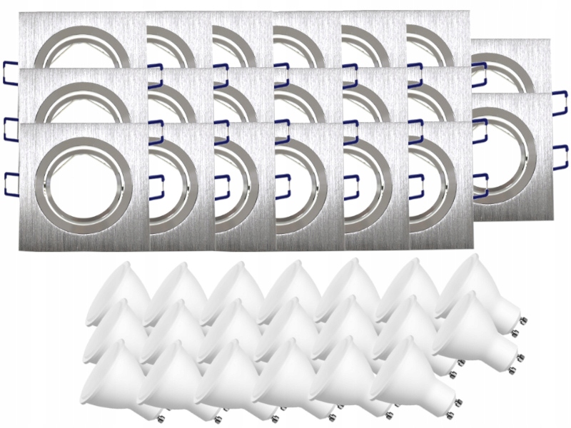 Zestaw Lampki Sufitowe Halogen 20x +Żarówki 10W
