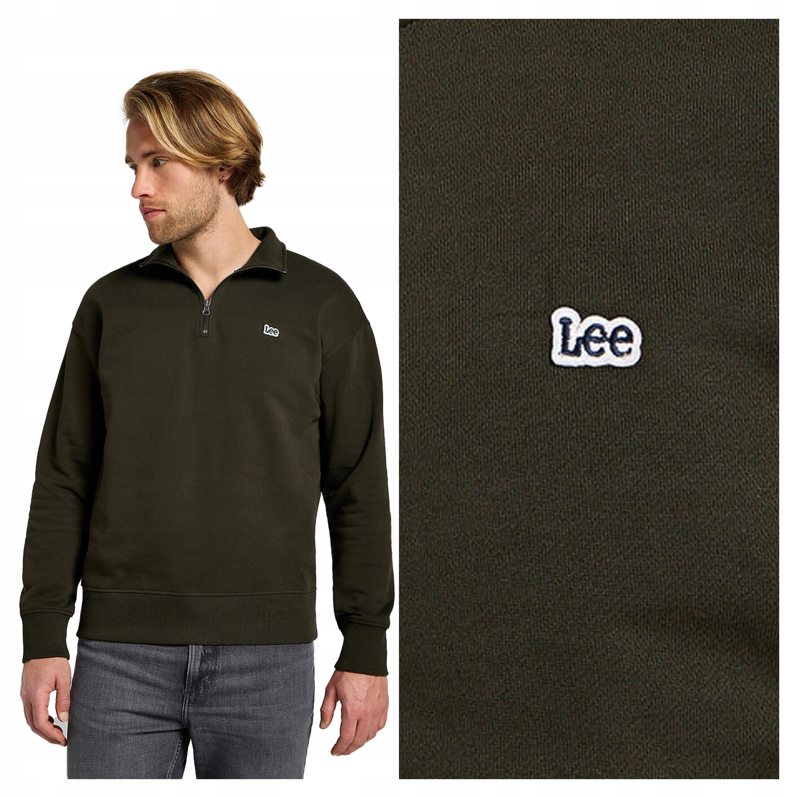 Lee Half Zip Sws XXL Pánská mikina nerozepínací