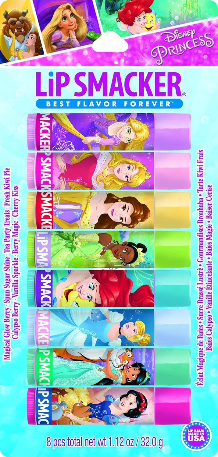Lip Smacker Disney Princess Flavored – balzám na rty v rtěnce s 8 příchutěmi