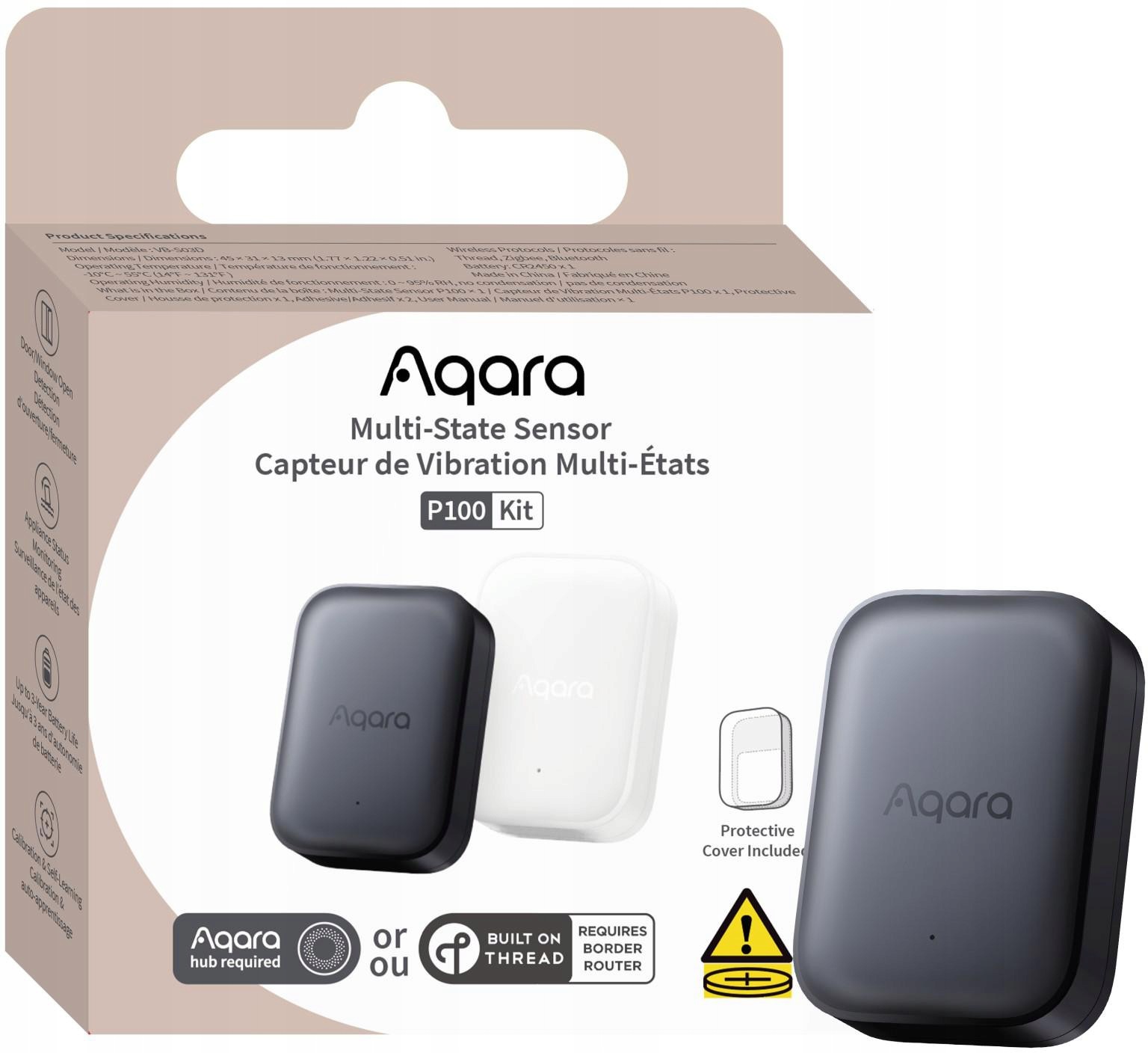 Aqara Víceúčelový senzor P100 Kit Šedý Vícefunkční Zigbee senzor,
