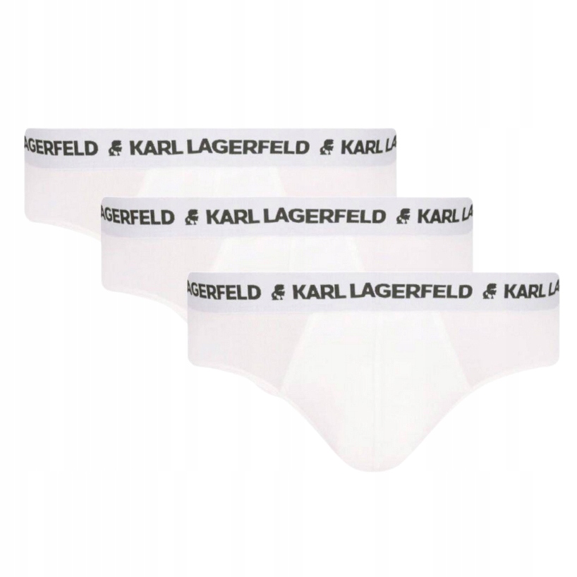 Karl Lagerfeld Bílé pánské slipy 3PACK L