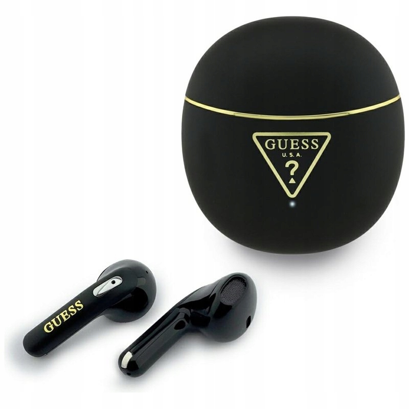 Guess Gold Line Triangle – Bluetooth sluchátka Tws pouzdro (černé)