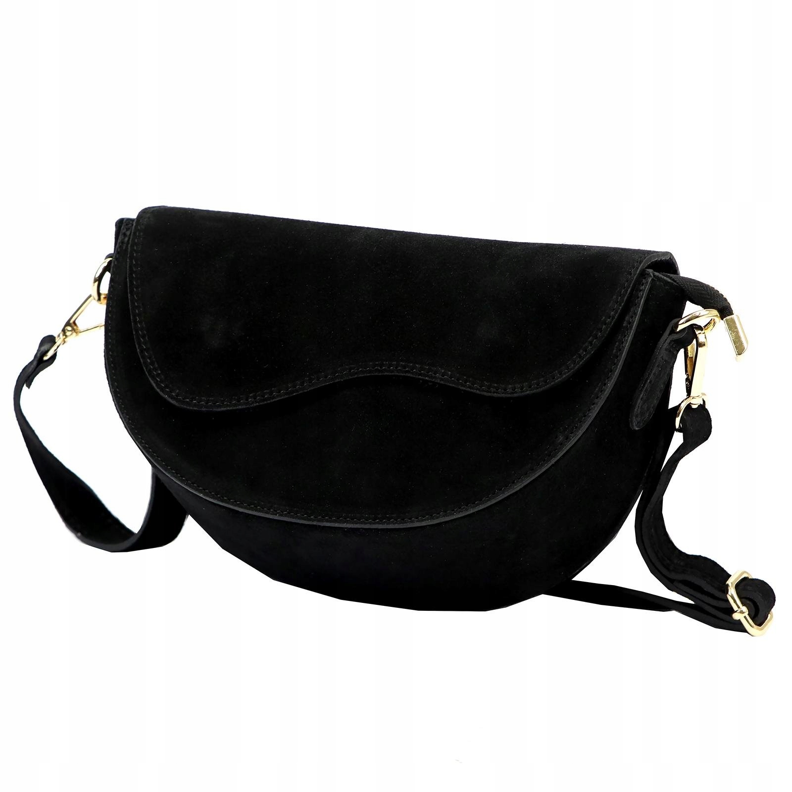 Dámská kabelka přes rameno semišová černá Luka